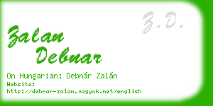 zalan debnar business card